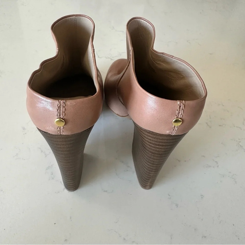 Pour La Victoire Leather Eda Mule Booties Size: 9.5 - Picture 7 of 10